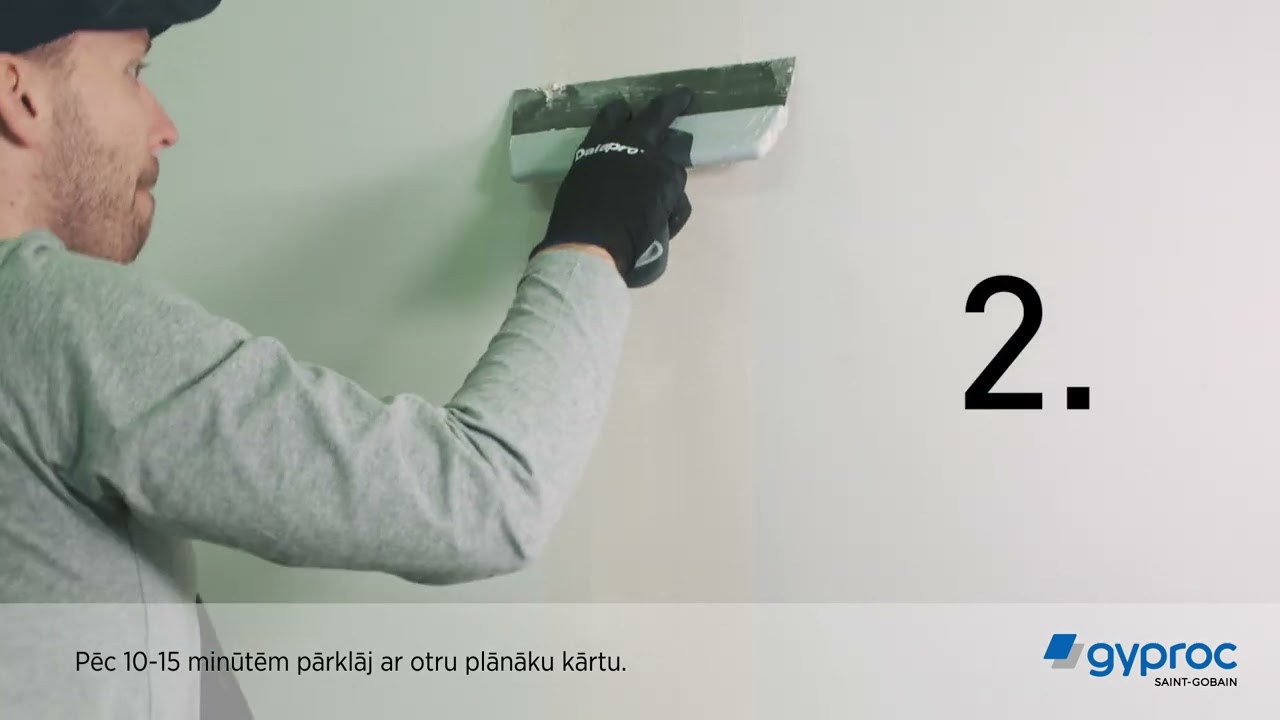 Šuvju špaktelēšāna ar Rigips Promix Max thumbnail